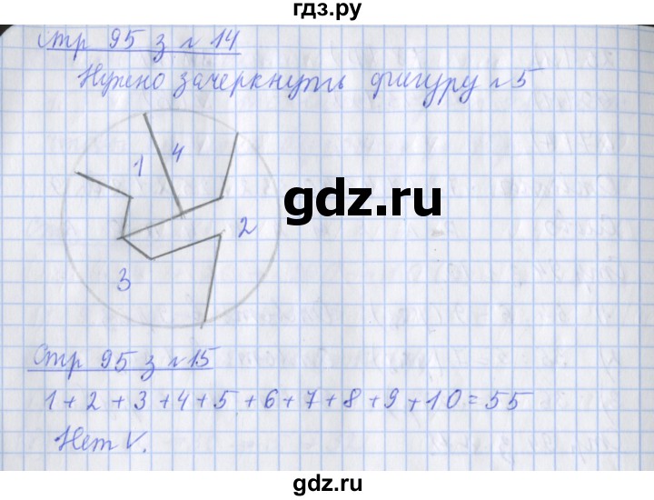 ГДЗ по математике 3 класс Дорофеев рабочая тетрадь  часть 1. страницы - 95, Решебник №1 2020