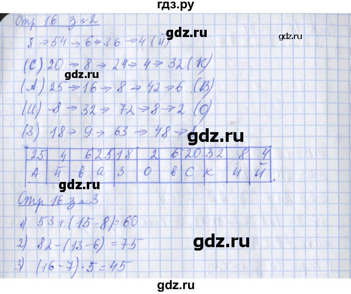 ГДЗ по математике 3 класс Дорофеев рабочая тетрадь  часть 2. страницы - 16, Решебник №1 2020