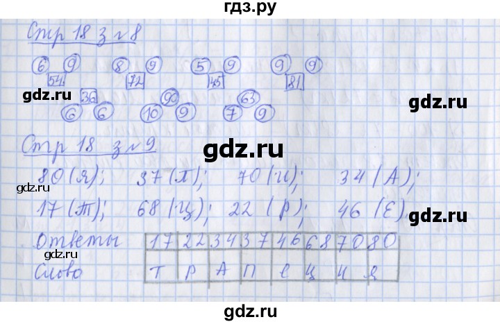 ГДЗ по математике 3 класс Дорофеев рабочая тетрадь  часть 2. страницы - 18, Решебник №1 2020