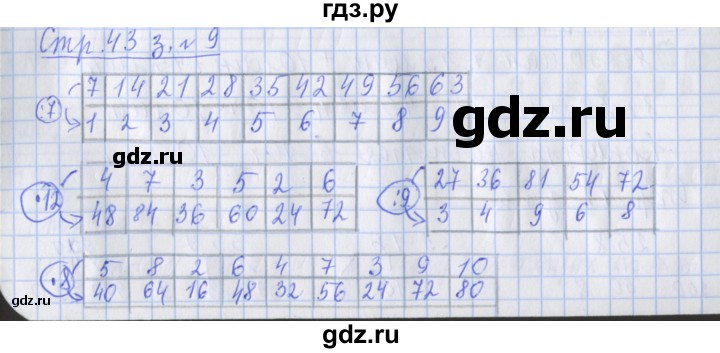 ГДЗ по математике 3 класс Дорофеев рабочая тетрадь  часть 2. страницы - 43, Решебник №1 2020