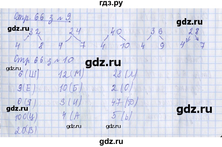 ГДЗ по математике 3 класс Дорофеев рабочая тетрадь  часть 1. страницы - 66, Решебник №1 к тетради 2020