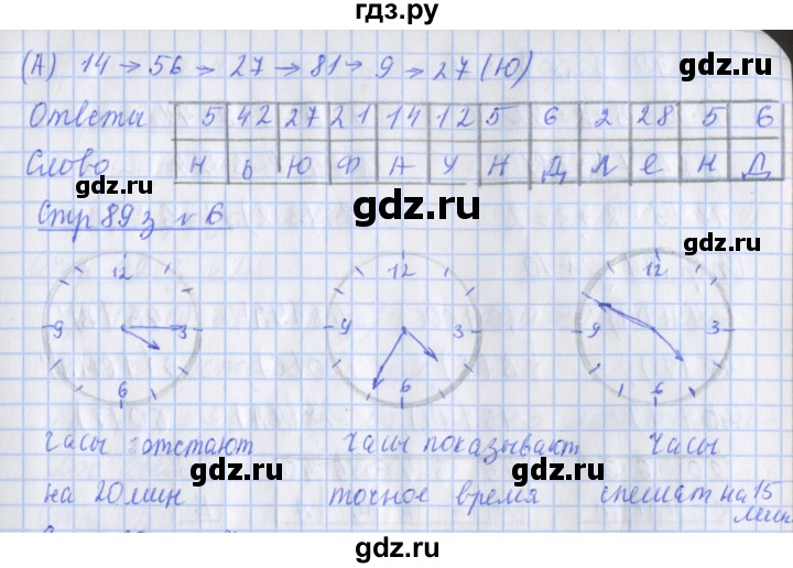 ГДЗ по математике 3 класс Дорофеев рабочая тетрадь  часть 1. страницы - 89, Решебник №1 к тетради 2020
