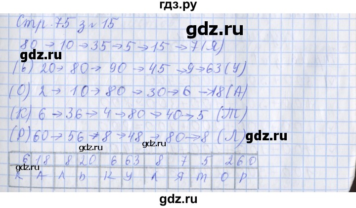 ГДЗ по математике 3 класс Дорофеев рабочая тетрадь  часть 2. страницы - 75, Решебник №1 к тетради 2020