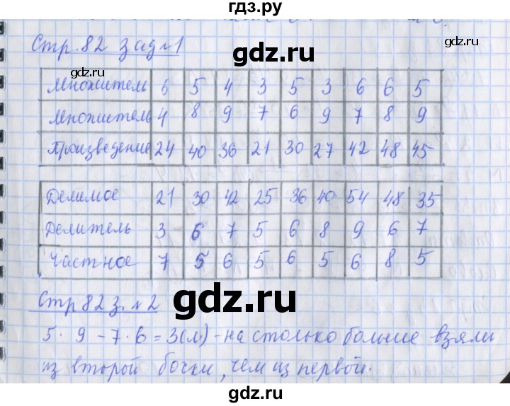 ГДЗ по математике 3 класс Дорофеев рабочая тетрадь  часть 1. страницы - 82, Решебник №1 2017