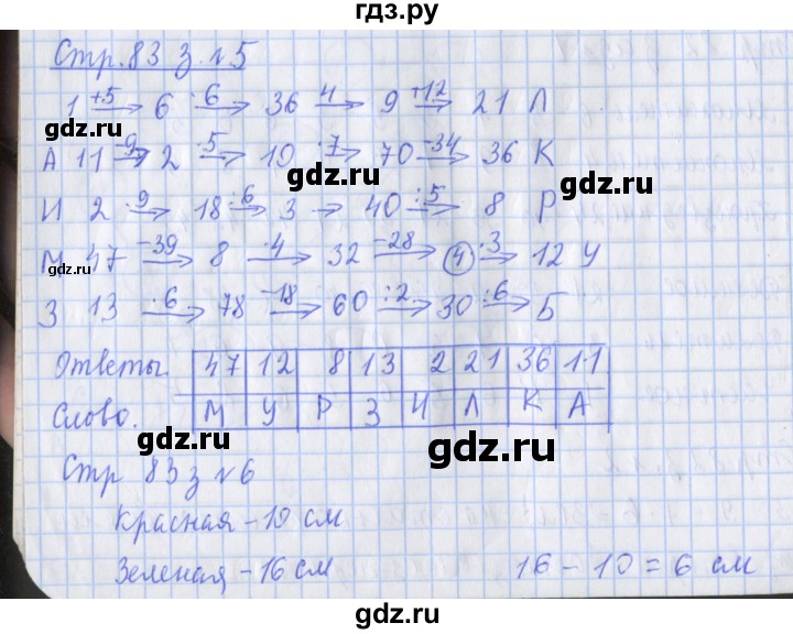 ГДЗ по математике 3 класс Дорофеев рабочая тетрадь  часть 1. страницы - 83, Решебник №1 2017