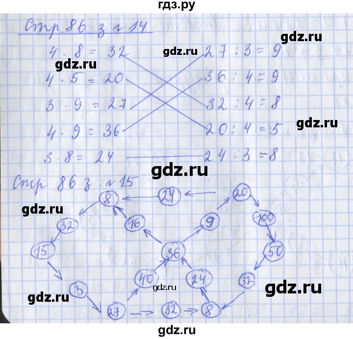 ГДЗ по математике 3 класс Дорофеев рабочая тетрадь  часть 1. страницы - 86, Решебник №1 2017