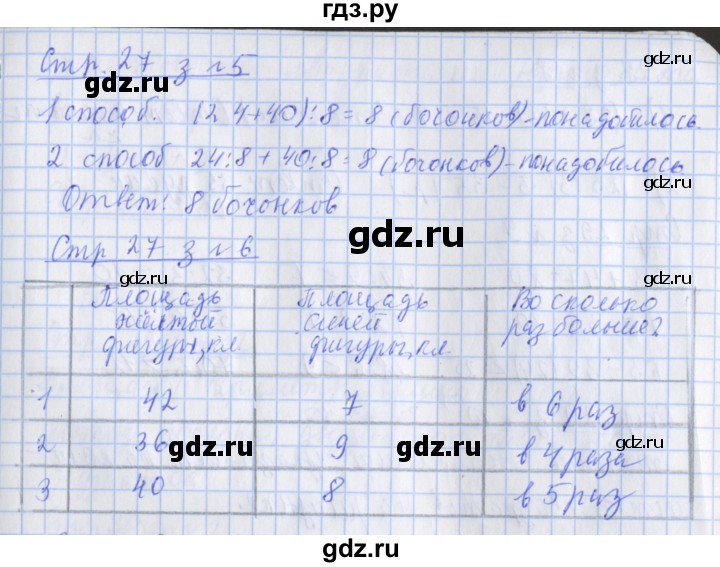 ГДЗ по математике 3 класс Дорофеев рабочая тетрадь  часть 2. страницы - 27, Решебник №1 2017