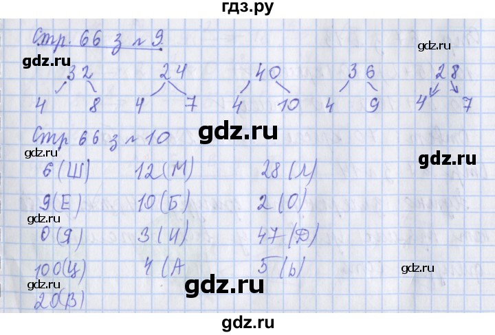 ГДЗ по математике 3 класс Дорофеев рабочая тетрадь  часть 1. страницы - 66, Решебник №1 к тетради 2017