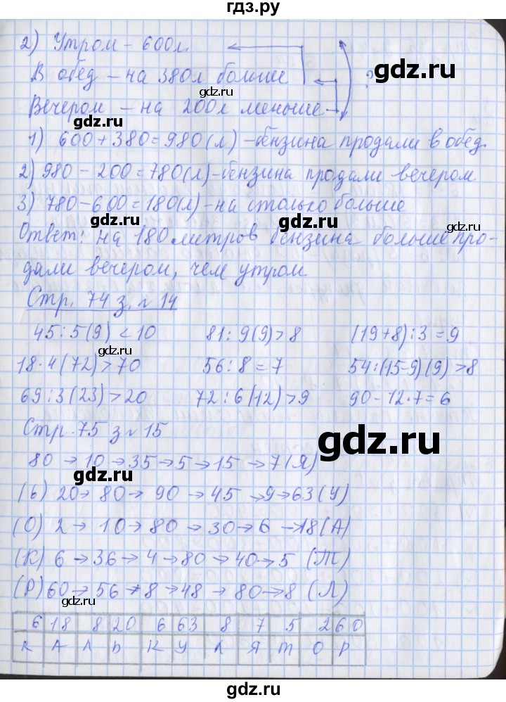 ГДЗ по математике 3 класс Дорофеев рабочая тетрадь  часть 2. страницы - 74, Решебник №1 к тетради 2017