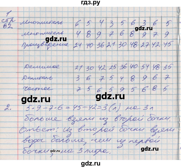 ГДЗ по математике 3 класс Дорофеев рабочая тетрадь  часть 1. страницы - 82, Решебник №2 2017