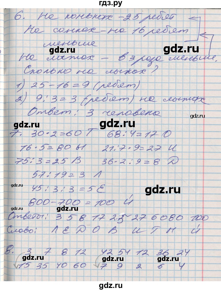 ГДЗ по математике 3 класс Дорофеев рабочая тетрадь  часть 2. страницы - 36, Решебник №2 2017