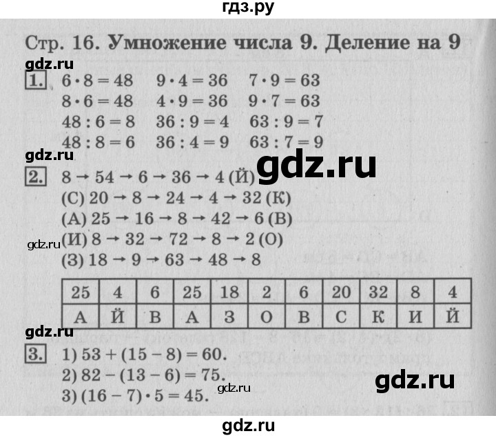 ГДЗ по математике 3 класс Дорофеев рабочая тетрадь  часть 2. страницы - 16, Решебник №3 2017