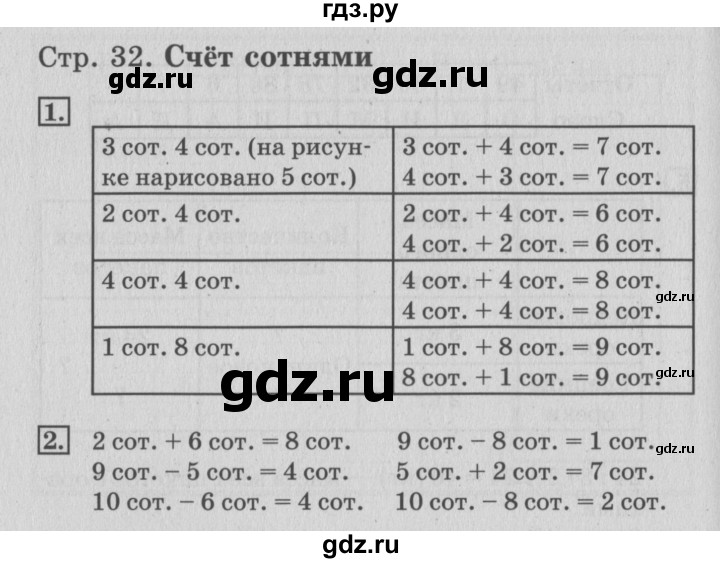 ГДЗ по математике 3 класс Дорофеев рабочая тетрадь  часть 2. страницы - 32, Решебник №3 2017