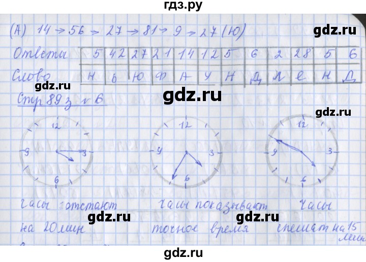 ГДЗ по математике 3 класс Дорофеев рабочая тетрадь  часть 1. страницы - 89, Решебник №1 2020