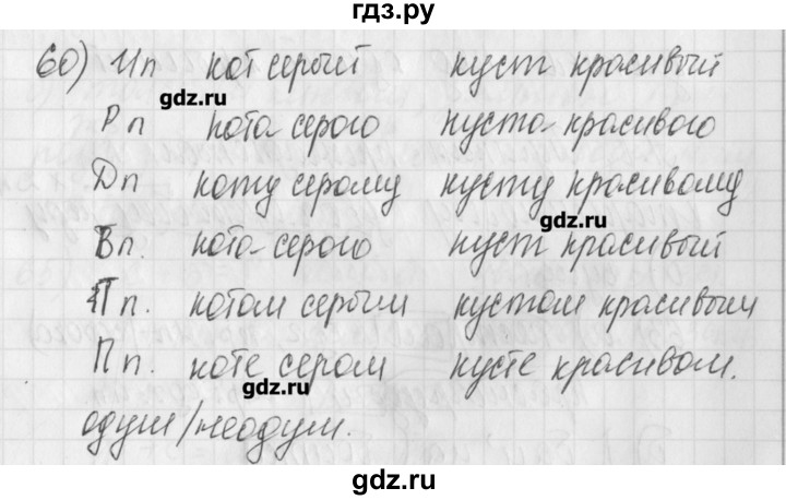 ГДЗ по русскому языку 4 класс Нечаева рабочая тетрадь  часть №1 / упражнение - 60, Решебник №1