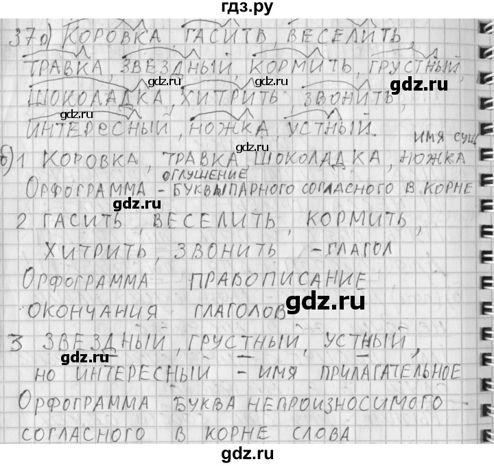 ГДЗ по русскому языку 3 класс Нечаева рабочая тетрадь  часть 1. упражнение - 37, Решебник 2015 №1