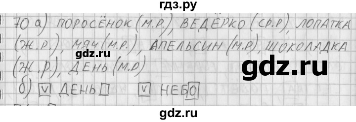 ГДЗ по русскому языку 3 класс Нечаева рабочая тетрадь  часть 2. упражнение - 70, Решебник 2015 №1