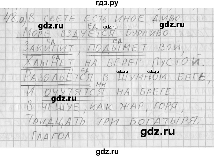 ГДЗ по русскому языку 3 класс Нечаева рабочая тетрадь  тетрадь №2. упражнение - 48, Решебник №1