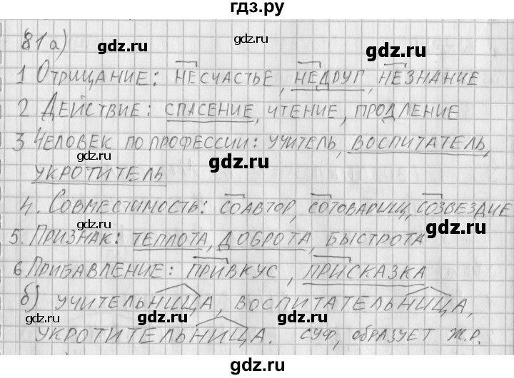 ГДЗ по русскому языку 3 класс Нечаева рабочая тетрадь  тетрадь №2. упражнение - 81, Решебник №1