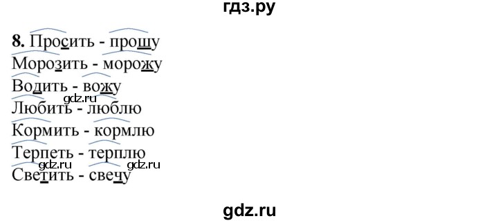 ГДЗ по русскому языку 3 класс Нечаева рабочая тетрадь  часть 1. упражнение - 8, Решебник 2025