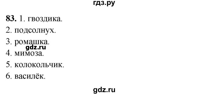 ГДЗ по русскому языку 3 класс Нечаева рабочая тетрадь  часть 2. упражнение - 83, Решебник 2025