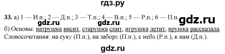 ГДЗ по русскому языку 3 класс Нечаева рабочая тетрадь  часть 3. упражнение - 33, Решебник 2025