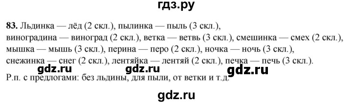 ГДЗ по русскому языку 3 класс Нечаева рабочая тетрадь  часть 3. упражнение - 83, Решебник 2025