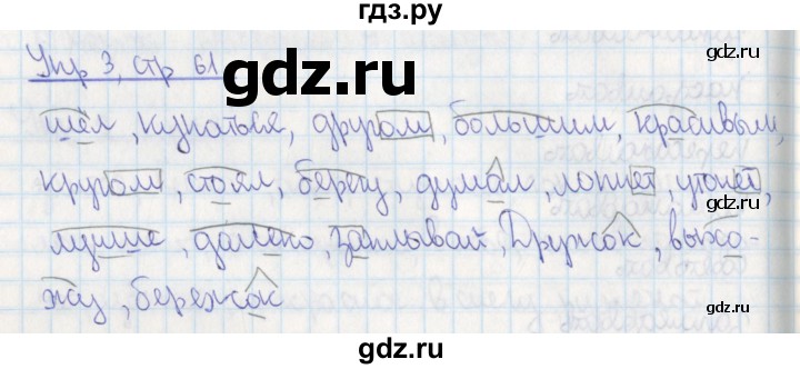 ГДЗ по русскому языку 4 класс Кузнецова рабочая тетрадь (пишем грамотно)  часть 1. страница - 61, Решебник №1