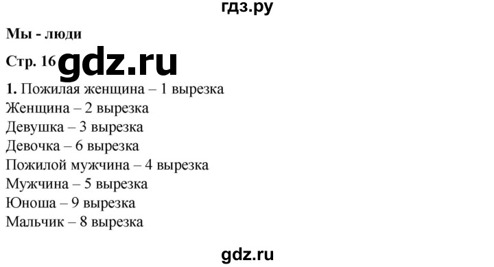 ГДЗ по окружающему миру 1 класс Плешаков рабочая тетрадь  часть 1. страница - 16, Решебник 2023