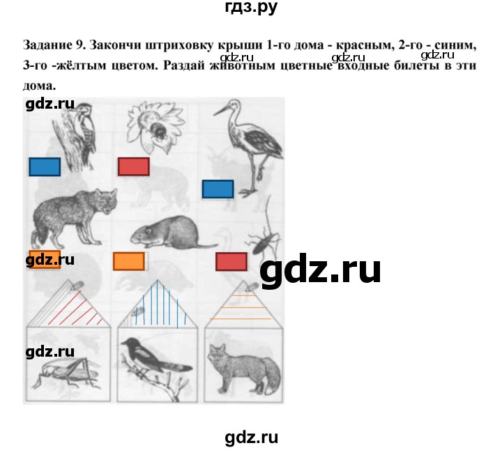 ГДЗ по окружающему миру 1 класс Федотова тетрадь для самостоятельной работы  задание - 9, Решебник