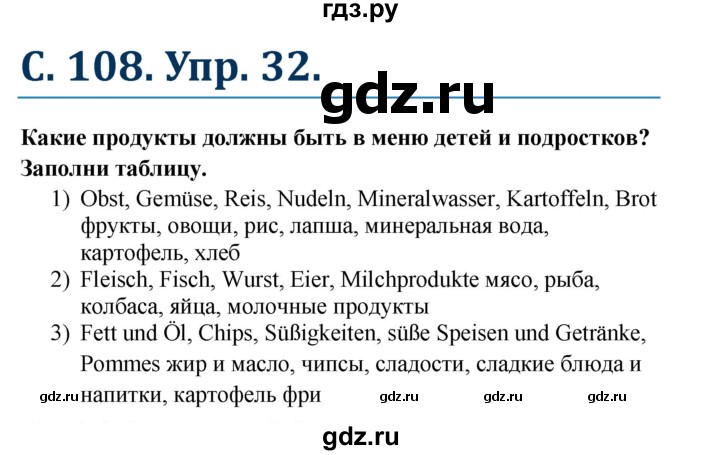 ГДЗ по немецкому языку 7 класс Радченко Рабочая тетрадь Wunderkinder Базовый и углубленный уровень страница - 108, Решебник 2017
