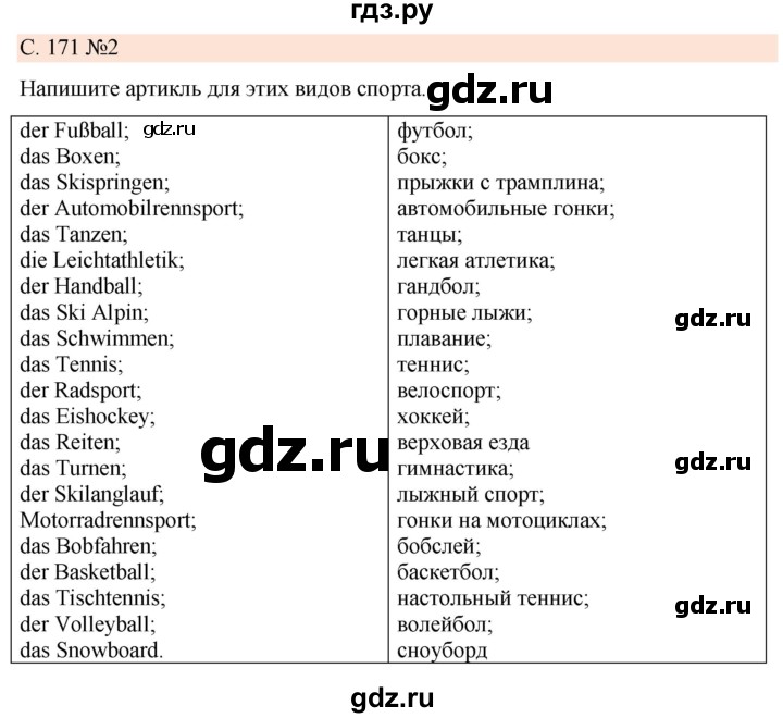 ГДЗ по немецкому языку 7 класс Радченко Рабочая тетрадь Wunderkinder Базовый и углубленный уровень страница - 171, Решебник 2023