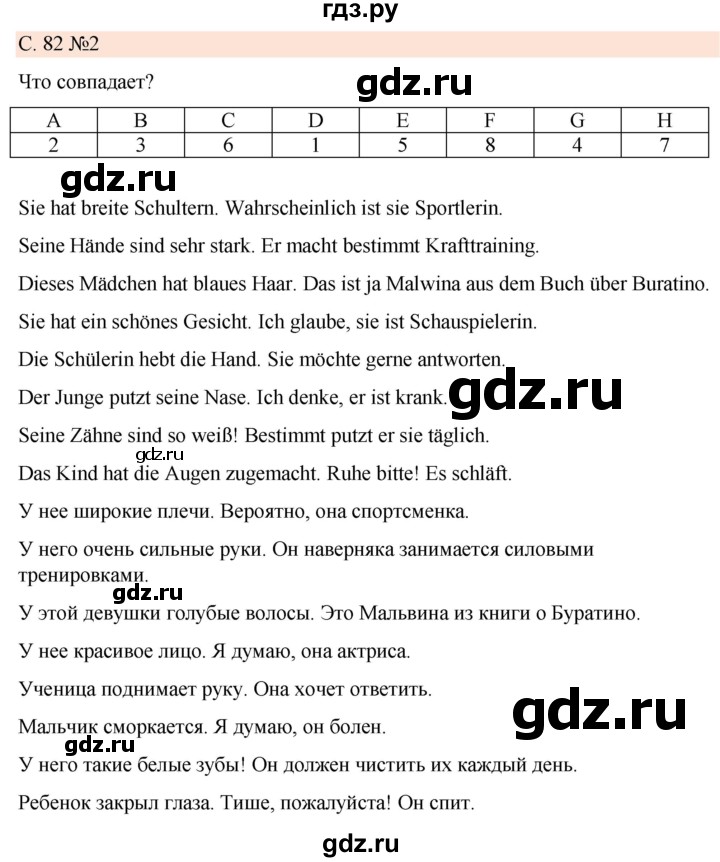 ГДЗ по немецкому языку 7 класс Радченко Рабочая тетрадь Wunderkinder Базовый и углубленный уровень страница - 82, Решебник 2023