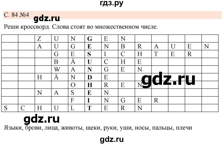 ГДЗ по немецкому языку 7 класс Радченко Рабочая тетрадь Wunderkinder Базовый и углубленный уровень страница - 84, Решебник 2023