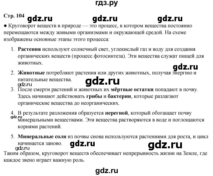 ГДЗ по окружающему миру 3 класс Плешаков   часть 1. страница - 104, Решебник 2024