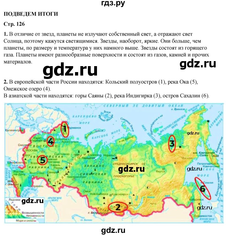 ГДЗ по окружающему миру 4 класс Плешаков   часть 1. страница - 126, Решебник 2025