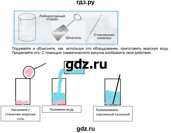 Готовим морскую. Опыт приготовление морской воды. Опыт морская вода 1 класс. Как приготовить морскую воду 1 класс. Практическое задание готовим морскую воду.