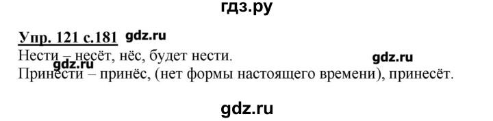 ГДЗ по русскому языку 4 класс Репкин   часть 1 - 121, Решебник №1