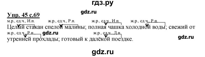 ГДЗ по русскому языку 4 класс Репкин   часть 1 - 45, Решебник №1