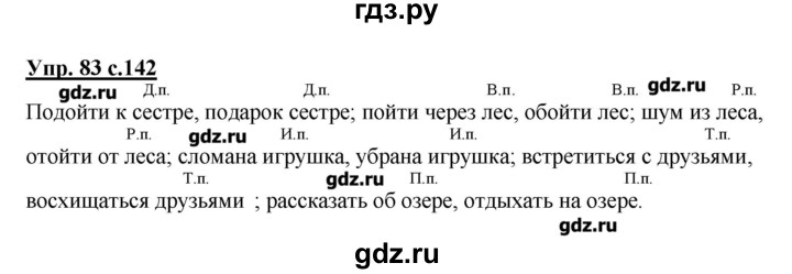 ГДЗ по русскому языку 4 класс Репкин   часть 1 - 83, Решебник №1