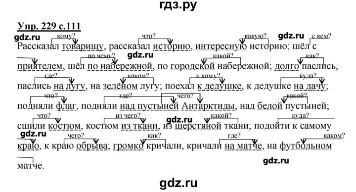 ГДЗ по русскому языку 4 класс Репкин   часть 2 - 229, Решебник №1