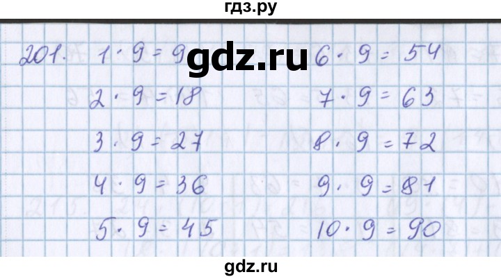 ГДЗ по математике 3 класс Давыдов   упражнение - 201, Решебник №1