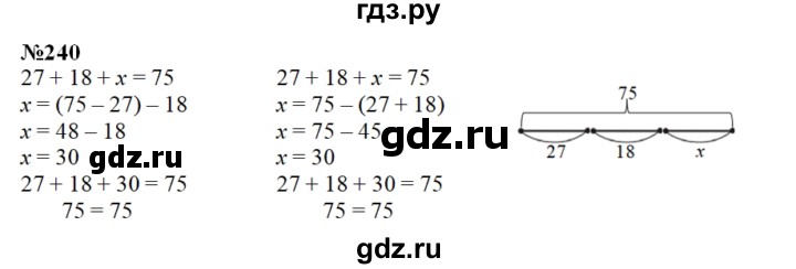 ГДЗ по математике 3 класс Давыдов   упражнение - 240, Решебник №1