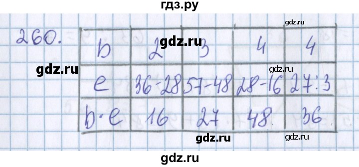 ГДЗ по математике 3 класс Давыдов   упражнение - 260, Решебник №1