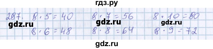 ГДЗ по математике 3 класс Давыдов   упражнение - 287, Решебник №1