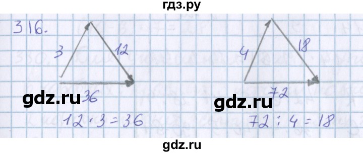 ГДЗ по математике 3 класс Давыдов   упражнение - 316, Решебник №1