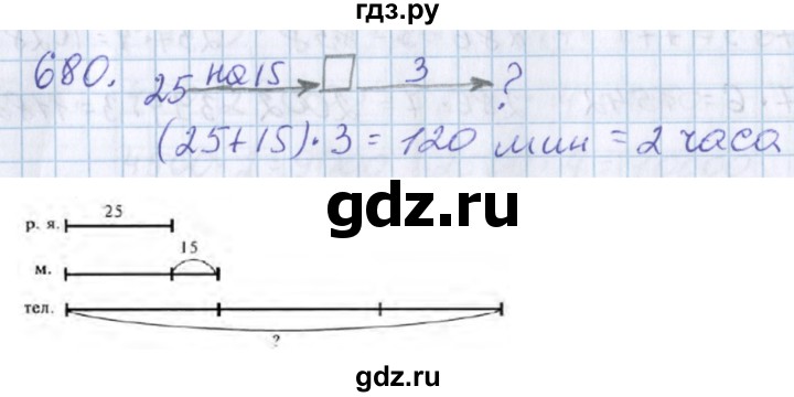 ГДЗ по математике 3 класс Давыдов   упражнение - 680, Решебник №1