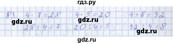 ГДЗ по математике 3 класс Давыдов   упражнение - 83, Решебник №1