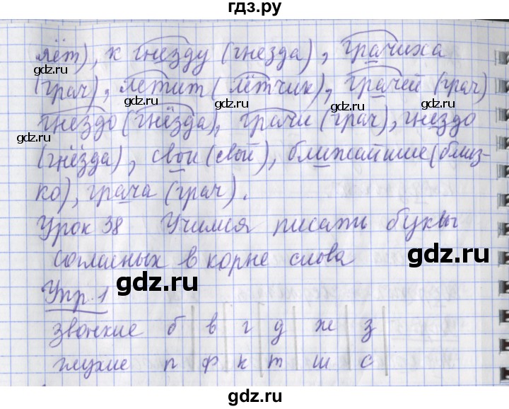 ГДЗ по русскому языку 2 класс Кузнецова рабочая тетрадь пишем грамотно (Иванов)  тетрадь №1. страница - 33, Решебник 2017 №1