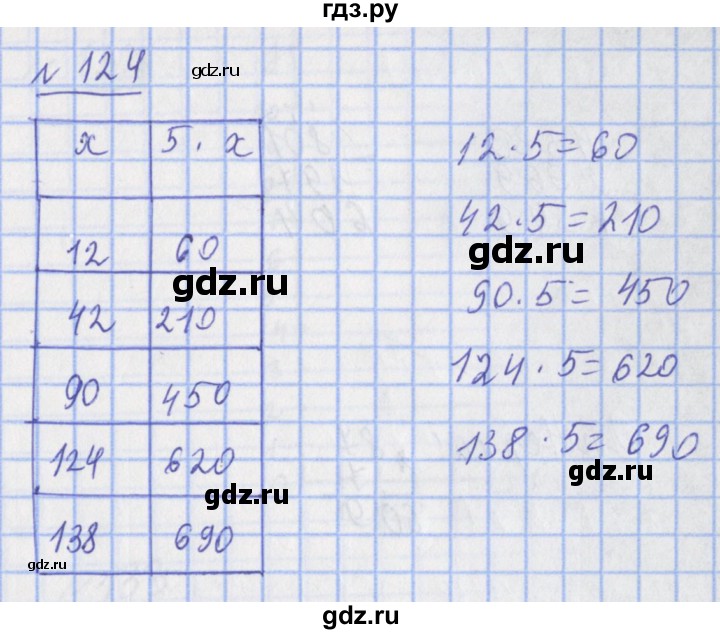ГДЗ по математике 4 класс Рудницкая рабочая тетрадь  часть 1. упражнение - 124, Решебник №1